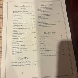 Little Chicagos - Drink menu