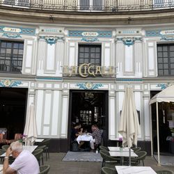 La Cigale - View of the front of the restaurant from the outside seating.