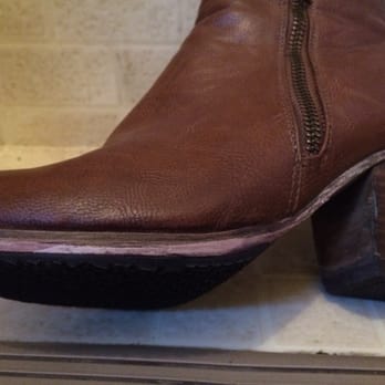 Northgate Shoe Repair - Asked to make the rest of the sole match the heel and he sprayed it purple - Shoe Repair Near Me - Edmonton, Alberta Northgate Shoe Repair - Asked to make the rest of the sole match the heel and he sprayed it purple - Shoe Repair Near Me - Edmonton, Alberta
