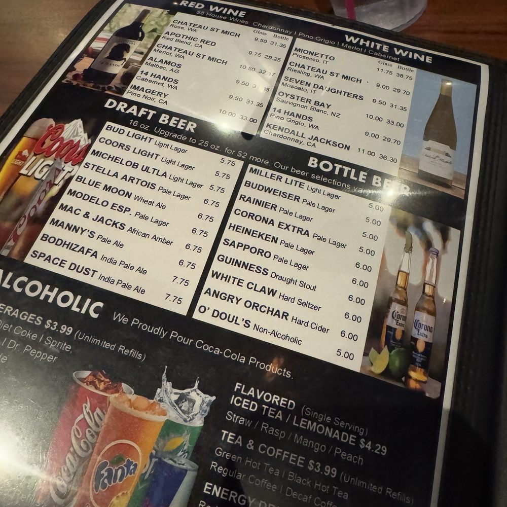 Zesty Steakhouse - Drink menu - Seafood Near Me - Lakewood, Washington Zesty Steakhouse - Drink menu - Seafood Near Me - Lakewood, Washington