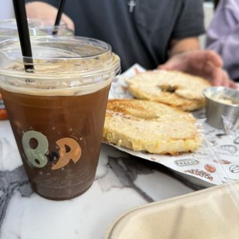 Before n After - Korean pear espresso tonic, Asiago bagel - Coffee & Tea Near Me - La Palma, California