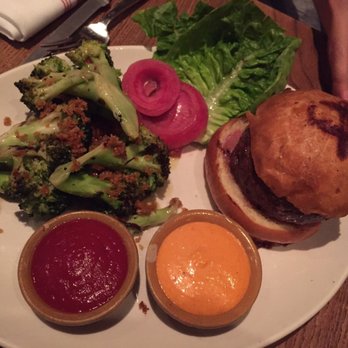 Nopa - Gourmet Hamburger with Broccoli - New American Near Me - San Francisco, California