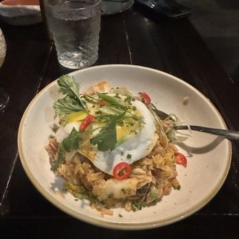 Cellar 335 - Spicy Kimchi Fried Rice - Cocktail Bars Near Me - Jersey City, New Jersey