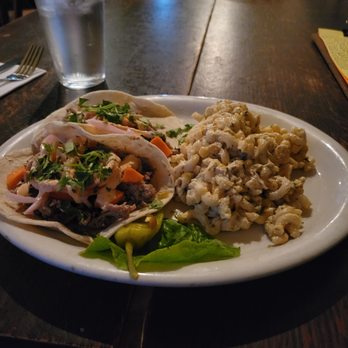 Moon Time - Absolutely thrilling and delicious Banh Mi Tacos with a side of macaroni salad! - New American Near Me - Coeur d'Alene, Idaho