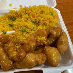 Honey chicken w/ fried rice