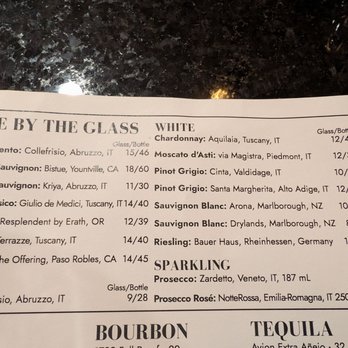 Vino Di Luca - Menu glass pour - Wine Bars Near Me - Olmsted Falls, Ohio Vino Di Luca - Menu glass pour - Wine Bars Near Me - Olmsted Falls, Ohio