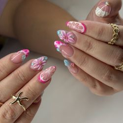 Summer 3d nails art