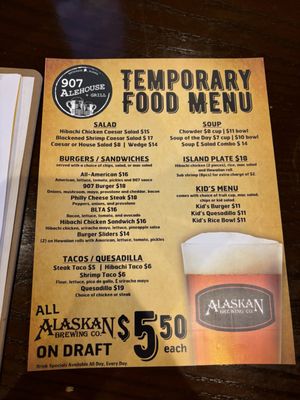Menu photo 6 907 Alehouse & Grill Anchorage, AK