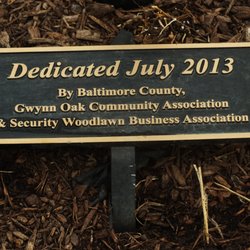 Gwynn Oak Park - Dedication plaque at the bottom of the Gwynn Oak Park & the Civil Rights Movement sign.