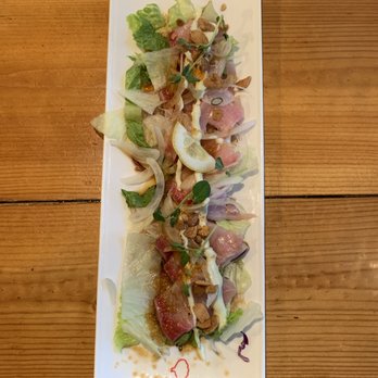 Guu with Garlic - 8/21/22 yellowtail carpaccio w/ bonito ponzu & wasabi mayo - Japanese Near Me - Vancouver, British Columbia