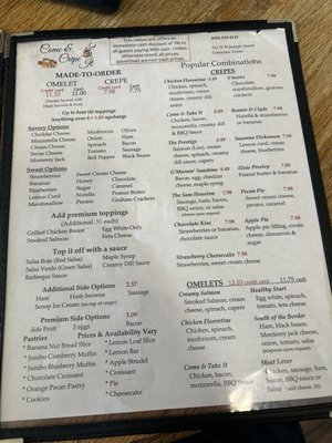Menu photo 1 Come & Crepe It Gonzales, TX Menu photo 1 Come & Crepe It Gonzales, TX