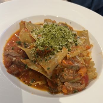 Solstice - Wagyu pappardelle -  this was a very unusual medley. The sauce seemed too watery and I was hoping for more of a meat flavor. - New American Near Me - Irvine, California