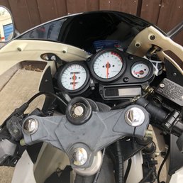 The display is being held on with cable ties. It does not read proper speed and other gages don't always work either.