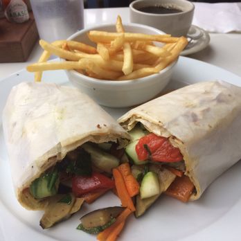 Midnight Express Diner - Veggie wrap with eggplant, carrots, zucchini, cucumber, tomatoes and onions - Diners Near Me - New York, New York