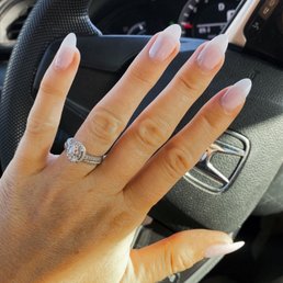 Acrylic manicure with funny bunny & bubble bath OPI gel. Acrylic manicure with funny bunny & bubble bath OPI gel.