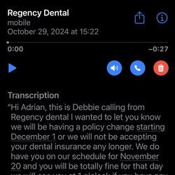Regency Dental Group - Voice Message