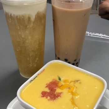 Share Sweet - Green cream tea, black milk tea, and mango pomelo - Desserts Near Me - Olivette, Missouri Share Sweet - Green cream tea, black milk tea, and mango pomelo - Desserts Near Me - Olivette, Missouri