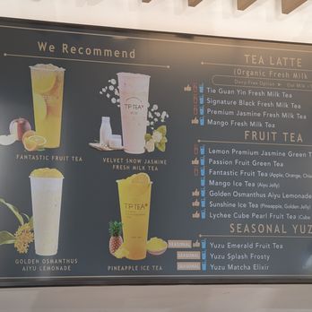 TP Tea - Menu - Bubble Tea Near Me - Milpitas, California