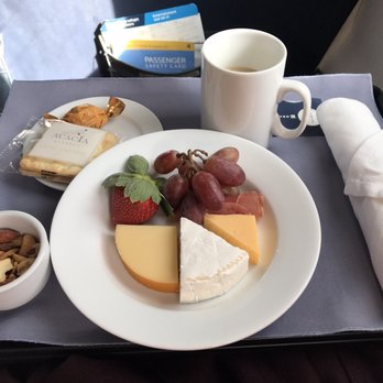 United Airlines - Cheese plate served from Houston to Jax first class - Airlines Near Me - San Jose, California