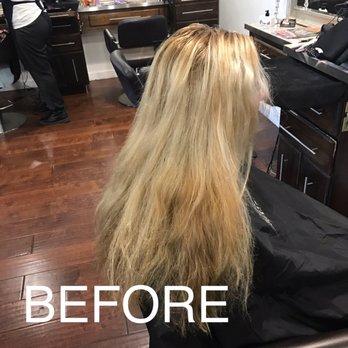 Salon Radiance - This is what we came in with...brassy orange and bleach fried blond. Adrienne didn't do this!! - Hair Extensions Near Me - La Mesa, California Salon Radiance - This is what we came in with...brassy orange and bleach fried blond. Adrienne didn't do this!! - Hair Extensions Near Me - La Mesa, California