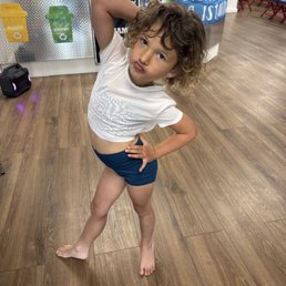 My daughter posing after her class happy as could be My daughter posing after her class happy as could be