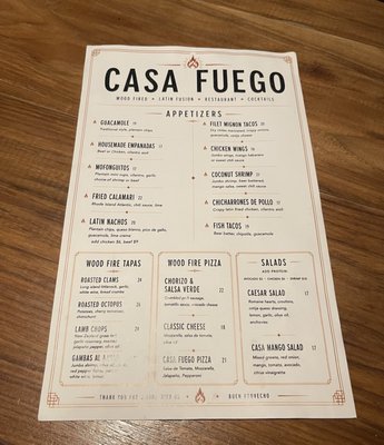 Menu photo 1 Casa Fuego Yonkers, NY Menu photo 1 Casa Fuego Yonkers, NY