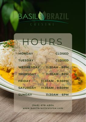 Menu photo 4 Basil Brazil Cuisine San Juan Capistrano, CA