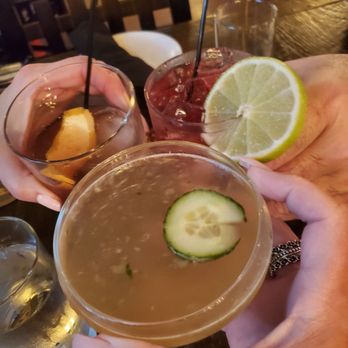 The General Ledger - Cheers!!!! Vodka and cranberry, classic old fashion, cucumber gin cocktail - Sandwiches Near Me - Blue Ridge, Georgia The General Ledger - Cheers!!!! Vodka and cranberry, classic old fashion, cucumber gin cocktail - Sandwiches Near Me - Blue Ridge, Georgia