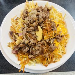 Waffle House - Cheesesteak bowl.