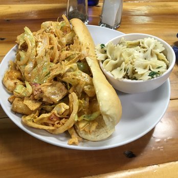 Blue Wing Frog - This is the shrimp po boy entree. Enormous portion size, and absolutely delicious. You will be very full after you finish eating this thing. - New American Near Me - Strasburg, Virginia
