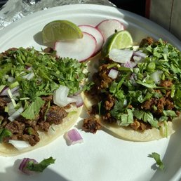two tacos on a plate
