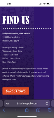 Menu photo 1 Farley's Food Fun & Pub Ruidoso, NM Menu photo 1 Farley's Food Fun & Pub Ruidoso, NM