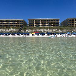Adagio Condominiums - Sept crowds - perfect weather and beach day looking towards Adagio.