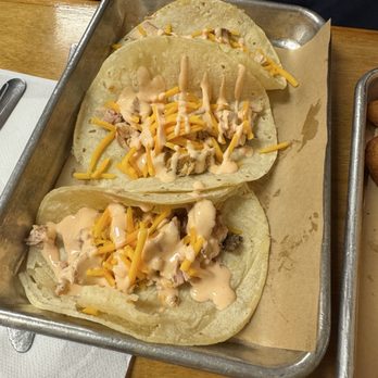 Daddy D's BBQ - 3 tacos (Tuesday Only) - These were very good and a reasonable price. - Barbeque Near Me - Fuquay Varina, North Carolina Daddy D's BBQ - 3 tacos (Tuesday Only) - These were very good and a reasonable price. - Barbeque Near Me - Fuquay Varina, North Carolina