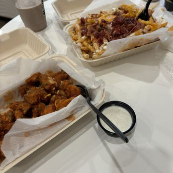 Burger Point - Buffalo Popcorn Chicken BP Bacon Loaded Fries - Burgers Near Me - South Gate, California Burger Point - Buffalo Popcorn Chicken BP Bacon Loaded Fries - Burgers Near Me - South Gate, California