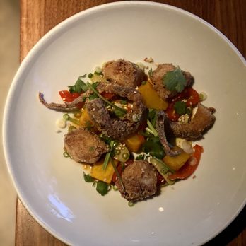 BoccaLupo - Marsala Glazed Octopus With Saffron Potatoes, Pepadews, Olives & Scallions - Italian Near Me - Atlanta, Georgia