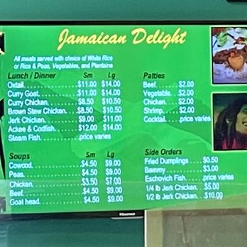Jamaican Delight Restaurant - Menu 5/14/21 - Caribbean Near Me - Bergenfield, New Jersey