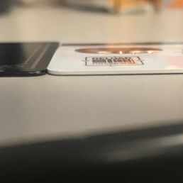 Thickness comparison with plastic card