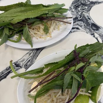 Pho Lovers 4 - Vegetables to put inside the pho - Vietnamese Near Me - Rowland Heights, California