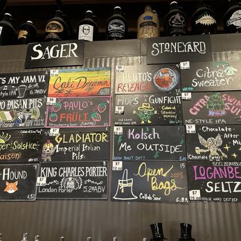 Sager-Stoneyard Pub - Today's offerings! Yum! - Brewpubs Near Me - Rochester, New York