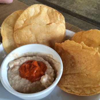 Boathouse Collective - Complimentary crispy tortillas with a white bean dip-- dang good!!! - New American Near Me - Costa Mesa, California