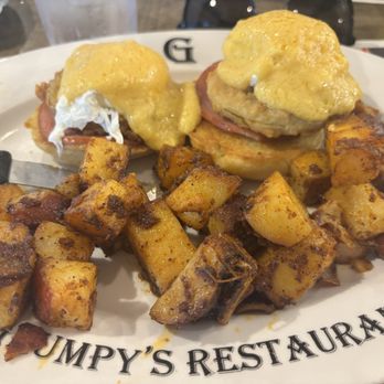 Grumpy's Restaurant - Benedict eggs. Potatoes were good and tasty. Unfortunately some were undercooked. - Breakfast & Brunch Near Me - Neptune Beach, Florida Grumpy's Restaurant - Benedict eggs. Potatoes were good and tasty. Unfortunately some were undercooked. - Breakfast & Brunch Near Me - Neptune Beach, Florida