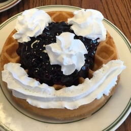 Waffle with blueberries