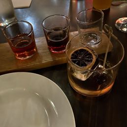 Barrel aged whiskey cocktails flight! Next Level!!! Barrel aged whiskey cocktails flight! Next Level!!!