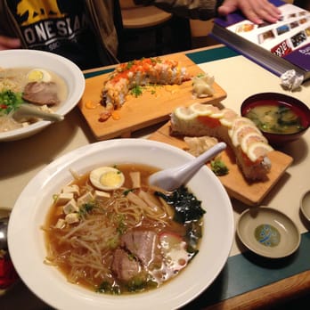 Manpuku - Miso Ramen Combo w/ Fried Rice & 6-pc Gyozas, Hakata Ramen, Katsu Don, Aloha Roll, and Dragon Roll. - Japanese Near Me - Berkeley, California Manpuku - Miso Ramen Combo w/ Fried Rice & 6-pc Gyozas, Hakata Ramen, Katsu Don, Aloha Roll, and Dragon Roll. - Japanese Near Me - Berkeley, California