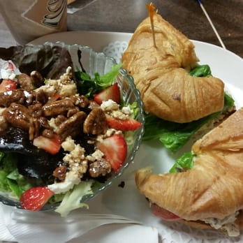 The Daily Grind - Chicken salad and an amazing sside strawberry salad. - Coffee & Tea Near Me - Statesboro, Georgia The Daily Grind - Chicken salad and an amazing sside strawberry salad. - Coffee & Tea Near Me - Statesboro, Georgia