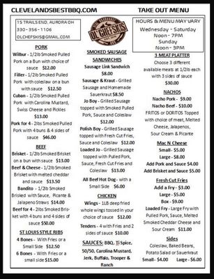 Menu photo 1 Ol'chefskis BBQ Aurora, OH Menu photo 1 Ol'chefskis BBQ Aurora, OH