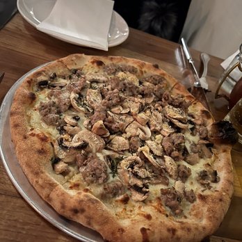 The Marshal - Mushroom & Sausage Pizza - Breakfast & Brunch Near Me - New York, New York The Marshal - Mushroom & Sausage Pizza - Breakfast & Brunch Near Me - New York, New York