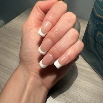 Unique Nails and Spa - Gel-X, curved French tips by David. - Nail Salons Near Me - Hesperia, California