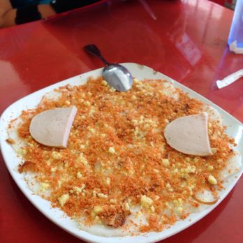 Mien Trung Restaurant - Shrimp on rice flour cake with some pork ham - Vietnamese Near Me - San Diego, California Mien Trung Restaurant - Shrimp on rice flour cake with some pork ham - Vietnamese Near Me - San Diego, California